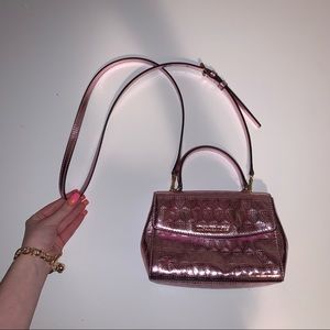 Michael Kors Ava Mini Cross Body Bag Limited Edition Metallic Pink